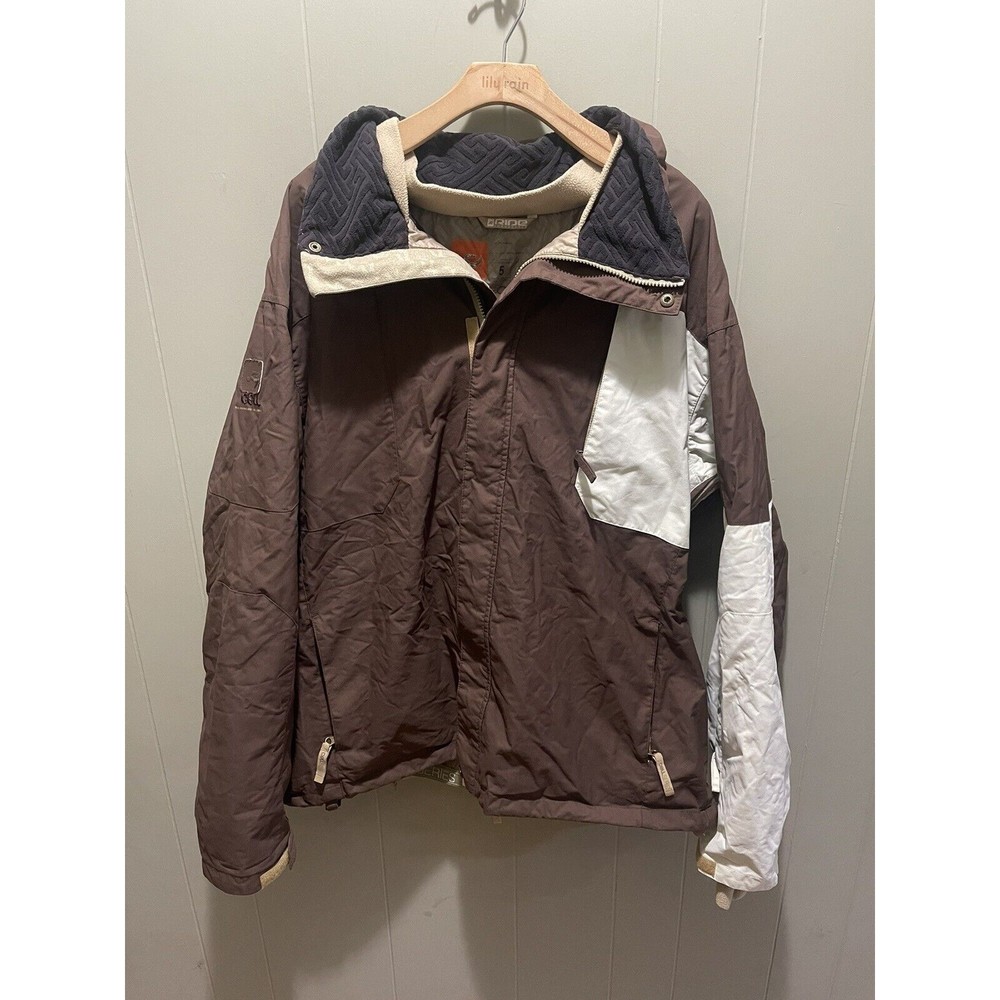 RIDE SNOWBOARDS BROWN TAN CELL 5 SERIES SNOWBOARD JACKET Hard Shell Men’s XXL